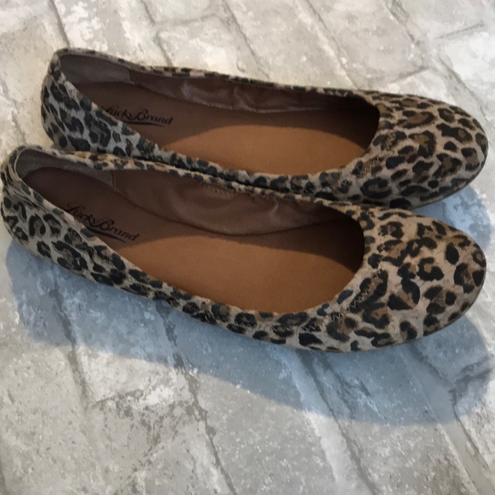 Lucky Brand leopard flats